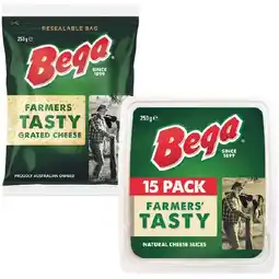 Woolworths Bega Block, Grated or Sliced Cheese 250g offer