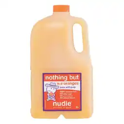 Woolworths Nudie Nothing But Orange Juice with Pulp offer