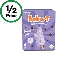 Woolworths bubbleme Boba-T Frozen Dessert Sticks offer
