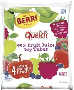 Coles Berri Quelch 99% Fruit Juice Icy Tubes offer