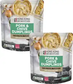 Coles Hong Kong Dim Sim Kitchen Pork & Chive Dumplings offer