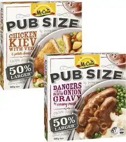 Coles McCain Pub Size Meal-500g offer