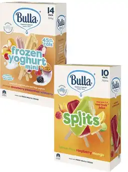 Coles Bulla Frozen Dessert Sticks-14 Pack 472mL-750mL offer