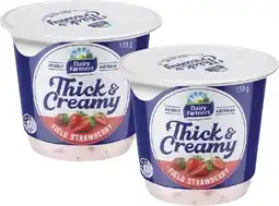 Coles Dairy Farmers Thick & Creamy Yoghurt-150g offer