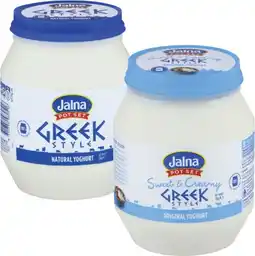 Coles Jalna Greek Style Yoghurt offer