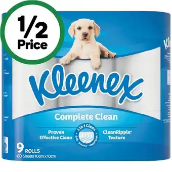 Woolworths Kleenex Complete Clean Toilet Paper offer