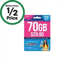 Woolworths Lebara $29.90 Starter Pack offer