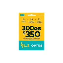 Woolworths Optus $350 SIM Starter Kit¥ offer