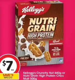 Coles Nutri grain high protein choc malt offer