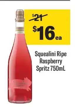 Coles Squealini ripe raspberry spritz offer