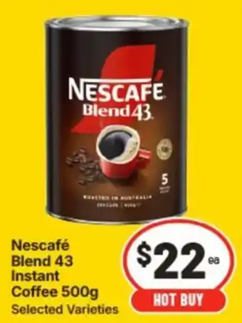 IGA Nescafé Blend 43 Instant Coffee offer