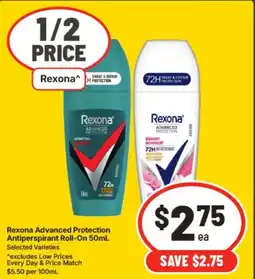 IGA Rexona Advanced Protection Antiperspirant Roll-On offer