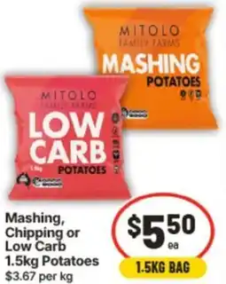 IGA Mashing, Chipping or Low Carb Potatoes offer