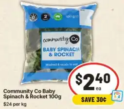 IGA Community Co Baby Spinach & Rocket offer