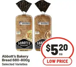IGA Abbott's Bakery Bread offer