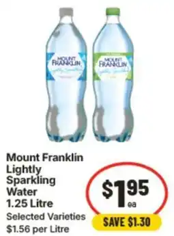 IGA Mount Franklin Lightly Sparkling Water offer