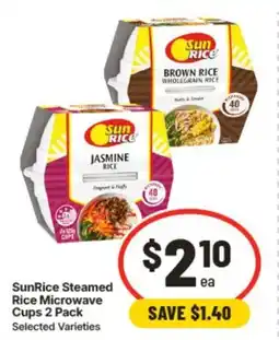 IGA SunRice Steamed Rice Microwave Cups offer