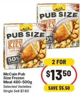 IGA McCain Pub Size Frozen Meal offer