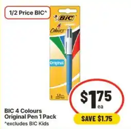 IGA BIC 4 Colours Original Pen offer