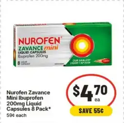 IGA Nurofen zavance mini liquid capsules ibuprofen offer