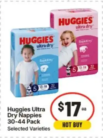 IGA Huggies ultra dry nappies offer
