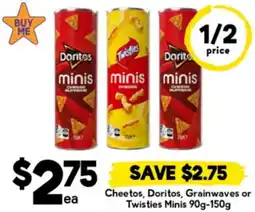 Drakes Cheetos, Doritos, Grainwaves or Twisties Minis offer