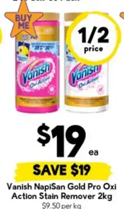 Drakes Vanish napisan gold pro oxi action stain remover offer