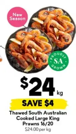 Drakes Thawed South Australian Cooked Large King Prawns offer