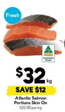 Drakes Atlantic salmon portions skin on offer