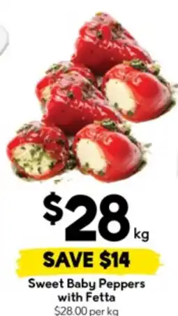 Drakes Sweet baby peppers with fetta offer