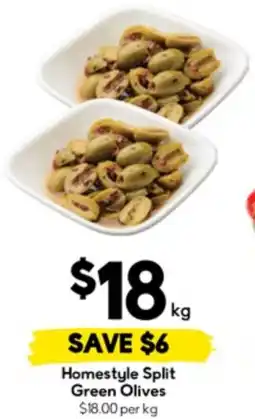 Drakes Homestyle Split Green Olives offer