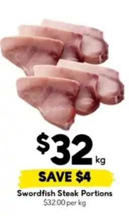 Drakes Swordfish steak portions offer