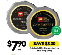 Drakes Adelaide hills camembert or brie offer
