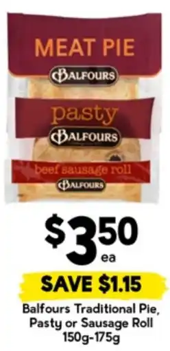 Drakes Balfours traditional pie, pasty or sausage roll offer