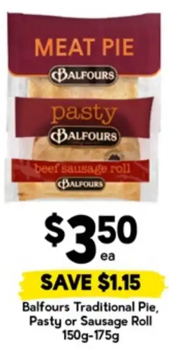 Drakes Balfours traditional pie, pasty or sausage roll offer