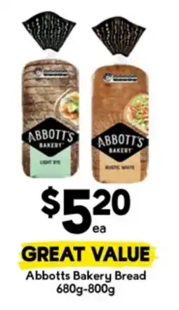 Drakes Abbotts Bakery Bread offer
