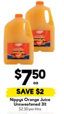 Drakes Nippys orange juice unsweetened offer