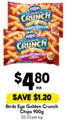 Drakes Birds eye golden crunch chips offer