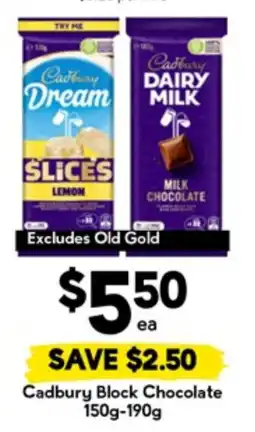 Drakes Cadbury Block Chocolate offer