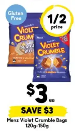 Drakes Menz Violet Crumble Bags offer