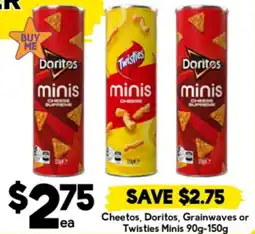 Drakes Cheetos, Doritos, Grainwaves or Twisties Minis offer