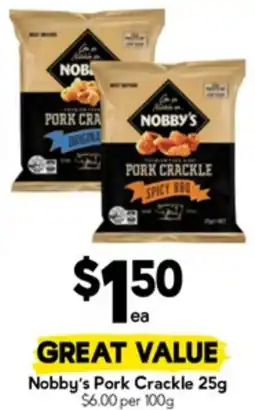 Drakes Nobby's pork crackle 25g offer