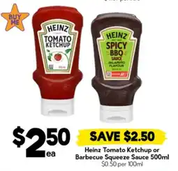 Drakes Heinz tomato ketchup or barbecue squeeze sauce x offer