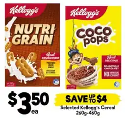 Drakes Selected Kellogg's Cereal offer