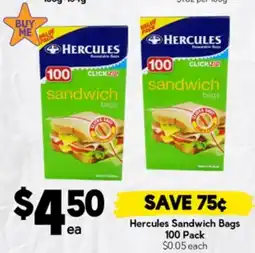 Drakes Hercules sandwich bags offer