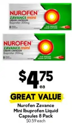 Drakes Nurofen zavance mini ibuprofen liquid capsules offer
