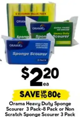 Drakes Orama heavy duty sponge scoureror non scratch sponge scourer offer