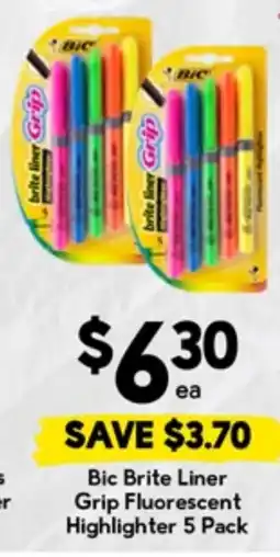 Drakes Bic Brite Liner Grip Fluorescent Highlighter offer