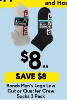 Drakes Bonds Men's Logo Low Cut or Quarter Crew Socks offer