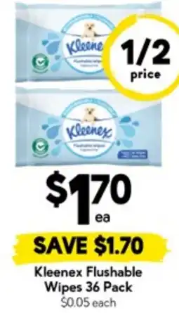 Drakes Kleenex Flushable Wipes offer
